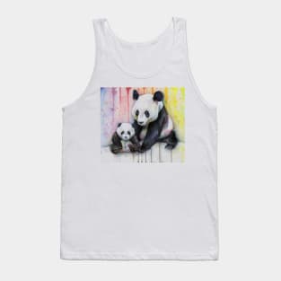 Pandas in the Rainbow Tank Top